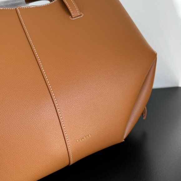 Polene Tan Leather Tote Bag - Picture 7 of 9